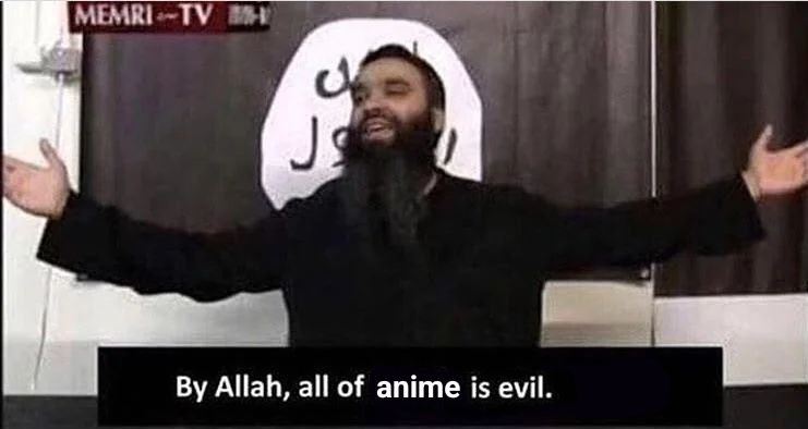 by allah, all anime are evil